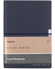 Тефтер Hugo Boss Elegance Storyline - A6, с редове, тъмносин