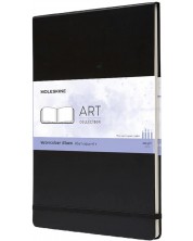 Тефтер Moleskine Watercolour Album - Черен, нелинирани страници -1