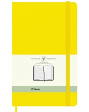 Тефтер Victoria's Journals Classic - Жълт, твърда корица, 200 листа, А5