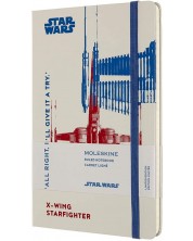 Тефтер с твърди корици Moleskine Limited Editions Star Wars - X-Wing, линирани страници