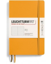 Тефтер Leuchtturm1917 Paperback - B6+, оранжев, страници на точки, меки корици -1