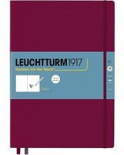 Тефтер Leuchtturm1917 Master - A4+, бордо, бели страници -1