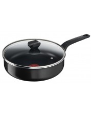 Тиган  с капак Tefal - Simply Clean B5673253, 24 cm, черен -1