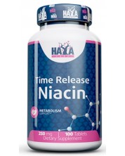Time Release Niacin, 250 mg, 100 таблетки, Haya Labs -1