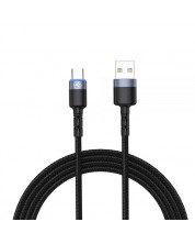 Кабел Tellur - TLL155314, USB-A/USB-C, 2 m, черен