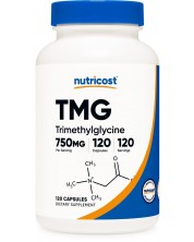 TMG, 750 mg, 120 капсули, Nutricost -1