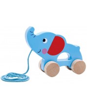 Дървена играчка за дърпане Tooky Toy - Elephant -1