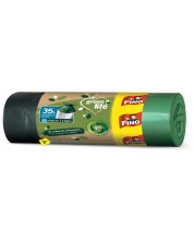 Торби за отпадъци с връзки Fino - Green Life, 35 L, 15 броя, зелени -1