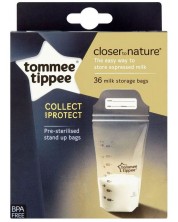 Комплект торбички за кърма Tommee Tippee - Closer to Nature, 350 ml, 36 броя -1
