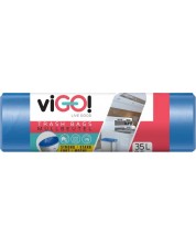 Торби за отпадъци viGО! - Standard, 35 l, 36 броя, сини