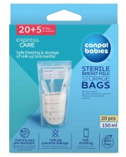 Торбички за съхранение на кърма Canpol, 20 броя -1