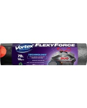 Торби за отпадъци Vortex - Flexy Force, 70 l, 10 броя -1