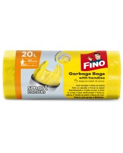 Торби за отпадъци Fino - Color, 20 L, 30 броя, жълти -1