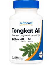 Tongkat Ali, 500 mg, 60 капсули, Nutricost