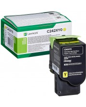 Тонер касета Lexmark - C242XY0, за C2425dw/C2535dw, Yellow