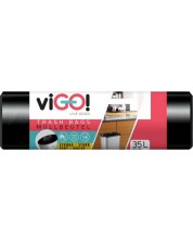 Торби за отпадъци viGО! - Standard, 35 l, 50 броя, черни -1