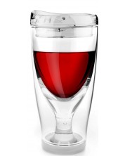 Охлаждаща чаша за вино с капак  Asobu - ICE VINO 2GO, 300 ml, бяла