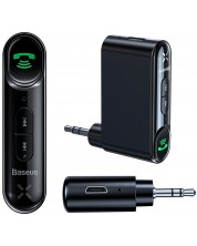 Трансмитер Baseus - Qiyin, Bluetooth/жак 3.5 mm, черен