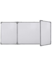 Тройна бяла дъска с алуминиева рамка Top Office - 120 x 480 cm -1