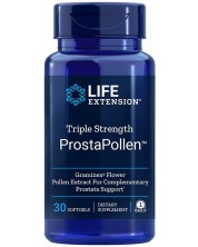 Triple Strength ProstaPollen, 30 софтгел капсули, Life Extension -1