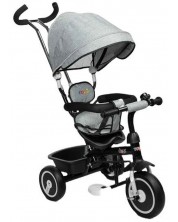 Триколка с родителски контрол Caretero Toyz - Buzz, сива -1