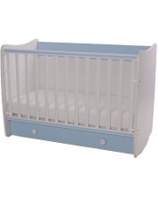 Трансформиращо се легло-люлка Lorelli - Dream, бяло и бебешко синьо, 60 х 120 cm -1