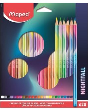 Цветни моливи Maped Nightfall - 24 цвята -1