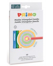 Цветни моливи Primo Maxi - Триъгълни, 12 броя -1