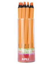 Цветен молив Apli - Джъмбо Неон, оранжев -1