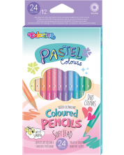 Цветни моливи Colorino Pastel - 12 цвята