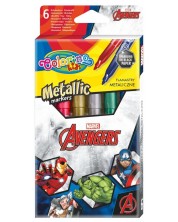 Цветни маркери Colorino - Marvel Avengers, 6 цвята -1