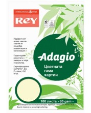Цветна копирна хартия Rey Adagio - Ivory 93, A4, 80 g, 100 листа -1