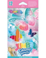 Цветни моливи Colorino Dreams - Jumbo, 12 цвята -1