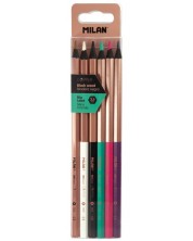 Цветни моливи Milan Copper - 3.5 mm, 6 цвята