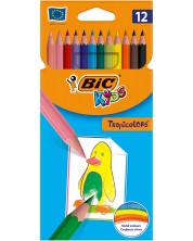 Цветни моливи Bic Kids Tropic - 12 броя