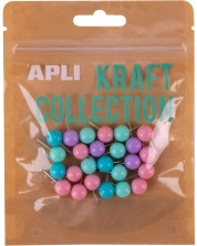 Цветни пинчета Apli Kraft Collection - 25 броя