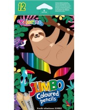 Цветни моливи Colorino Wildkid - Jumbo, 12 цвята