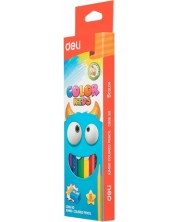 Цветни моливи Deli Color Kids - EC00660, 6 цвята -1