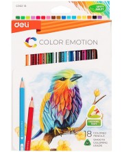 Цветни моливи Deli Color Emotion - EC00210, 18 цвята -1