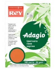 Цветна копирна хартия Rey Adagio - Orange, A4, 80 g, 100 листа -1