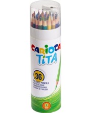 Цветни моливи Carioca Tita - 36 цвята + острилка -1