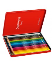 Цветни моливи Caran d'Ache Pablo – 18 цвята, метална кутия -1