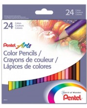 Цветни моливи Pentel - Arts, 24 цвята -1