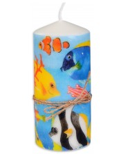 Цветна свещ - Морско дъно, 15 cm