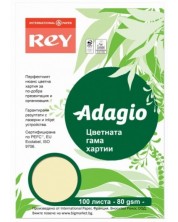 Цветна копирна хартия Rey Adagio - Canary Yellow, A4, 80 g, 100 листа -1