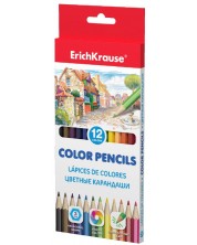 Цветни моливи Erich Krause - Шестоъгълни, 12 цвята