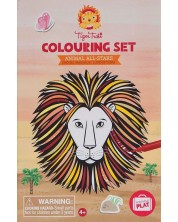 Творчески комплект за оцветяване Tiger Tribe - Царството на животните, със стикери