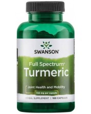 Turmeric, 720 mg, 100 капсули, Swanson -1