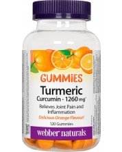 Turmeric Curcumin, 120 желирани таблетки, Webber Naturals -1