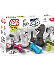 Творчески комплект Art Craft - Моделиране с пластилин, игра на шах, 400 g